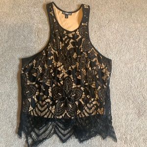 Black Lace Tank Top Express size xs